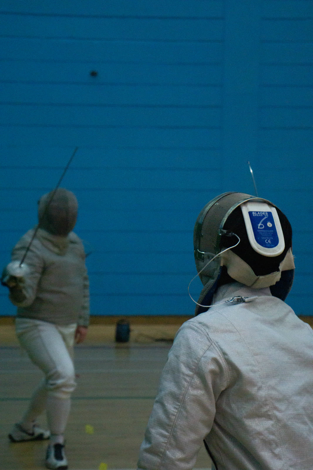 Athlete competing on an indoor court